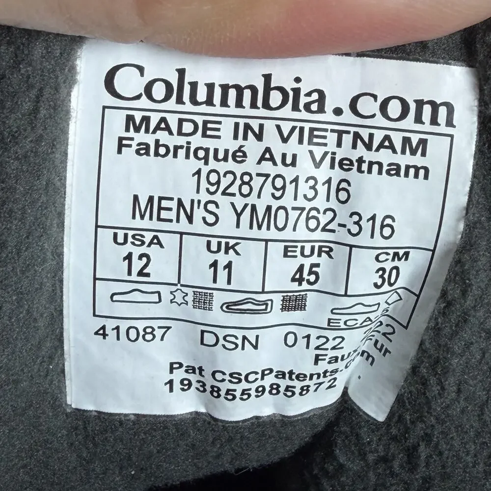 Columbia Fairbanks Mens Size 12 Green Boots Waterproof Omni-Heat YM0762-316